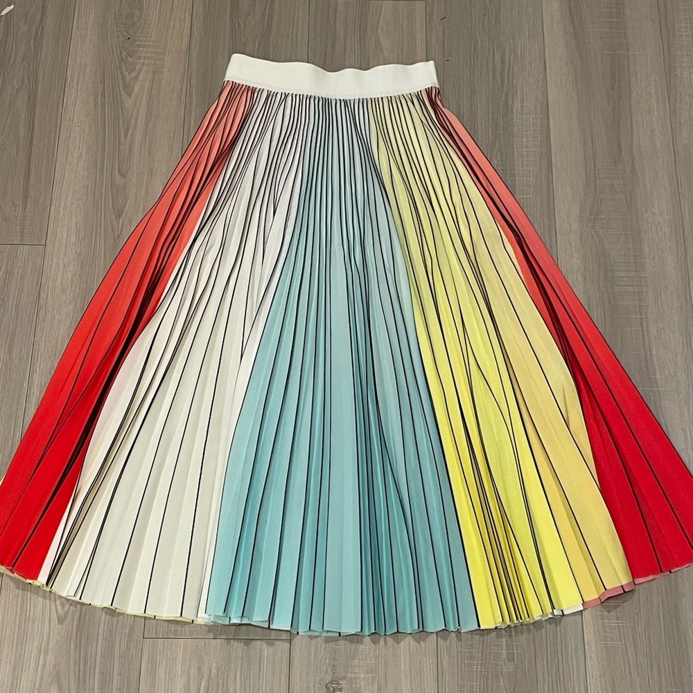 Alice + Olivia Arden Crepe Midi Skirt